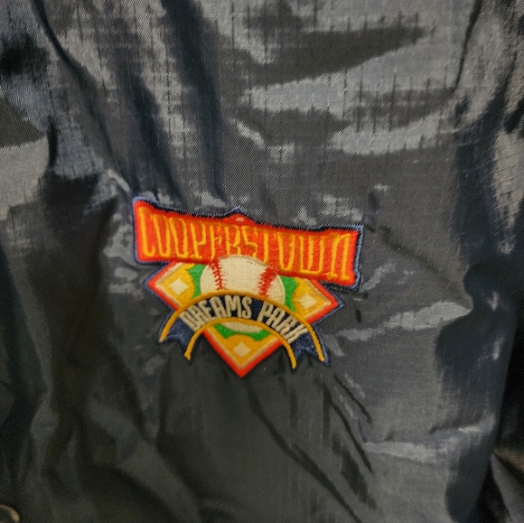 Cooperstown Dreams Park Men's Size Medium Snap Button Navy Blue Jacket - Picture 3 of 8